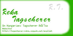 reka tagscherer business card